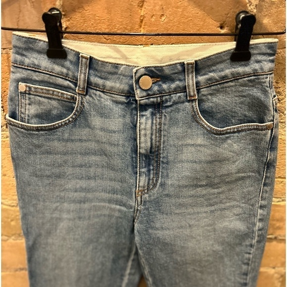 Stella McCartney blue jeans with. Embroidered zip Fly in  Sz 25 - Picture 7 of 9